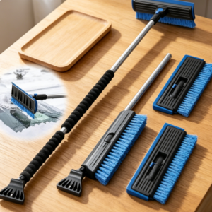 Extended, Detachable Ice Scraper & Brush: Features a comfortable foam grip and a brush head that rotates 270 degrees, making it suitable for use on a wide range of SUVs and trucks.