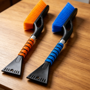 27-Inch Car Snow Shovel & Brush (2-Pack): Constructed with a sturdy aluminum alloy shaft and a scratch-resistant brush head that protects your windshield—an indispensable accessory for clearing snow from your vehicle this winter.